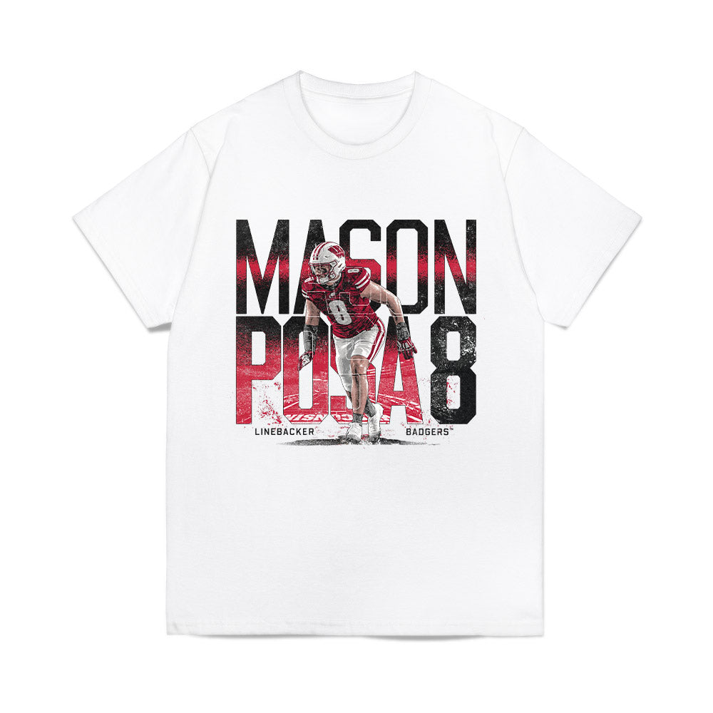 Wisconsin - NCAA Football : Mason Posa - Collage Comfort Colors T-Shirt-0