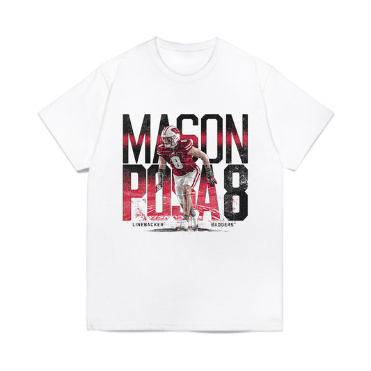 Wisconsin - NCAA Football : Mason Posa - Collage Comfort Colors T-Shirt-0