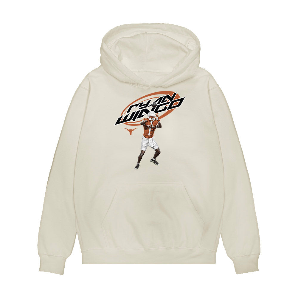 Texas - NCAA Football : Ryan Wingo - Collage Premium Hooded Sweatshirt-0