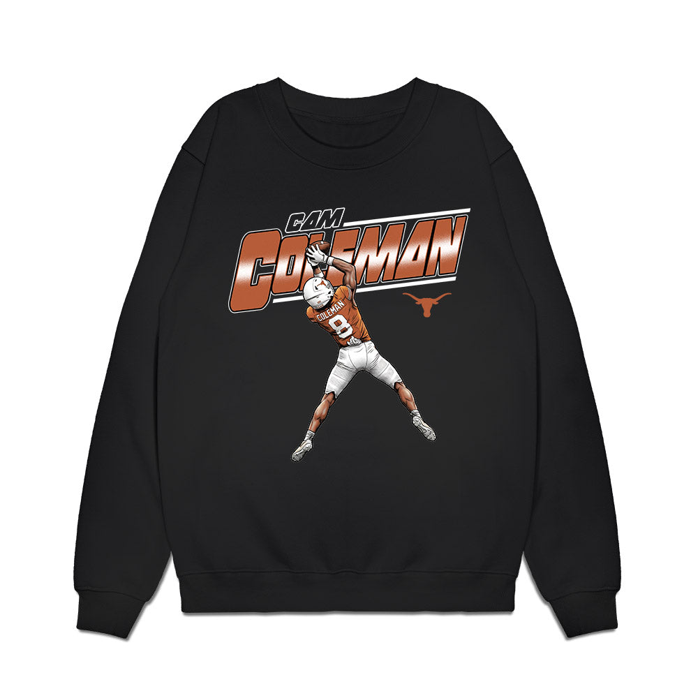 Texas - NCAA Football : Cameron Coleman - Collage Premium Crewneck Sweatshirt-0