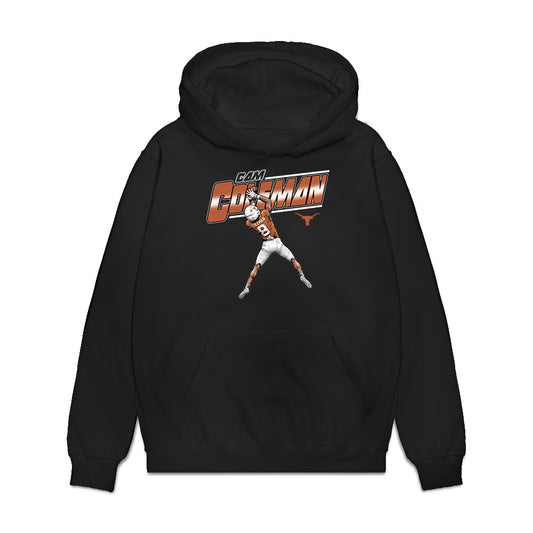 Texas - NCAA Football : Cameron Coleman - Collage Premium Hooded Sweatshirt-0