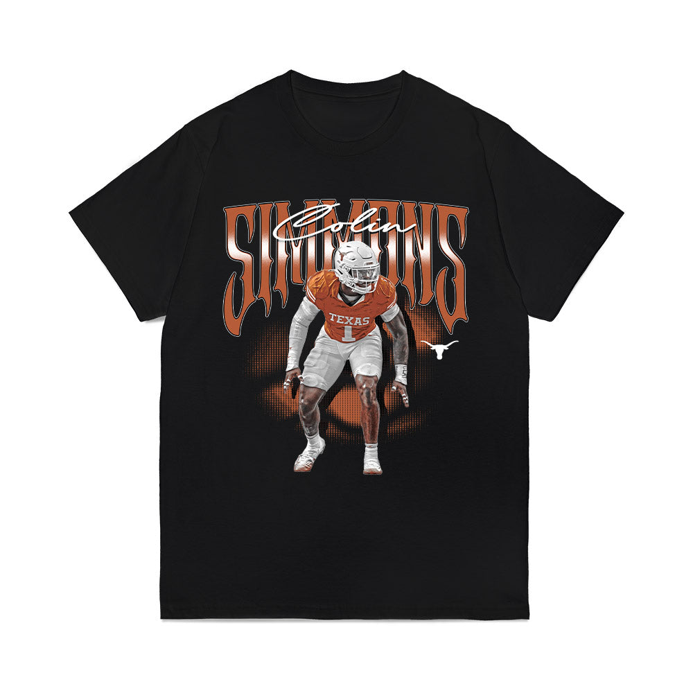 Texas - NCAA Football : Colin Simmons - Collage Comfort Colors T-Shirt-0