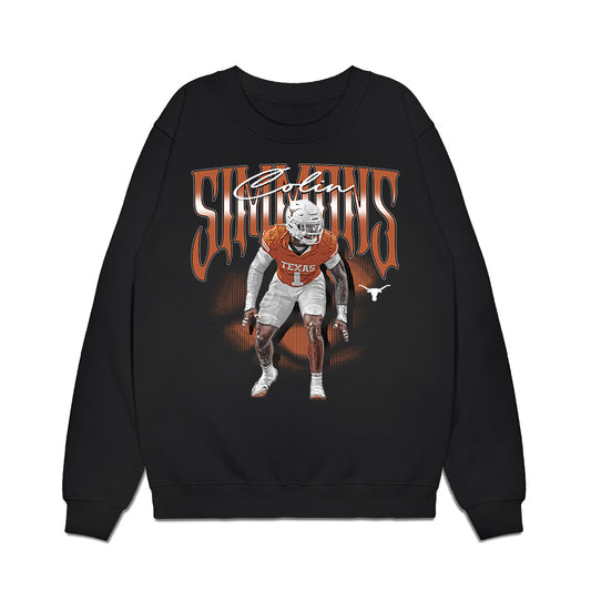 Texas - NCAA Football : Colin Simmons - Collage Premium Crewneck Sweatshirt-0