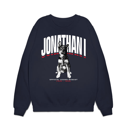 UConn - Huskies Mascot : Jonathan I - Premium Crewneck Sweatshirt-0