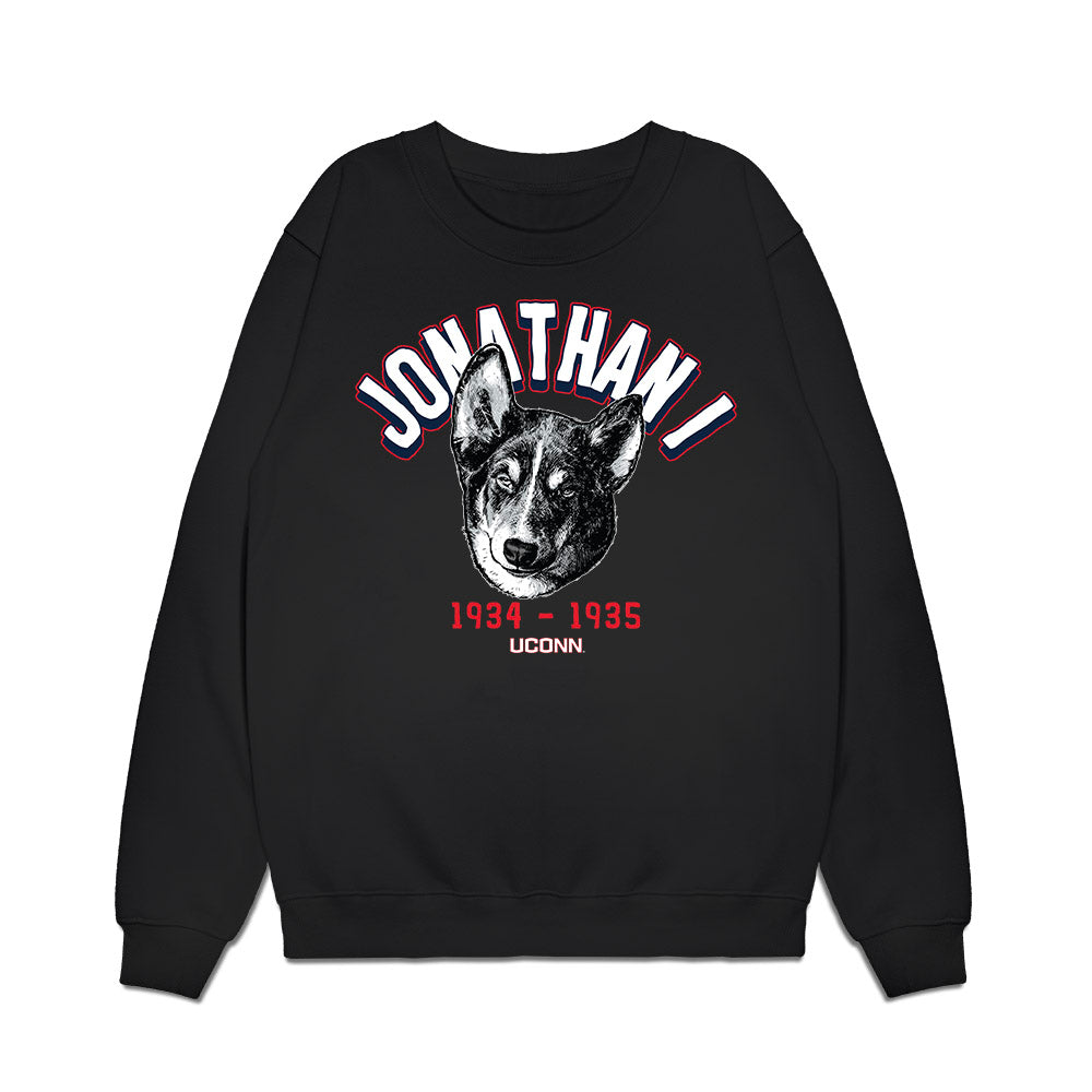 UConn - Huskies Mascot : Jonathan I - Premium Crewneck Sweatshirt-0