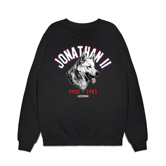 UConn - Huskies Mascot : Jonathan II - Caricature Premium Crewneck Sweatshirt-0