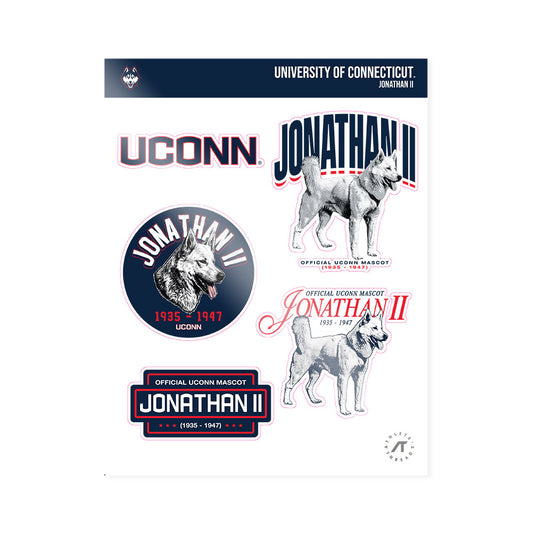 UConn - Huskies Mascot : Jonathan II - Sticker Sheet-0