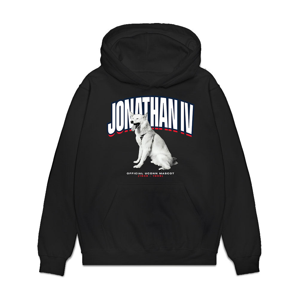 UConn - Huskies Mascot : Jonathan IV - Hero Premium Hooded Sweatshirt-0