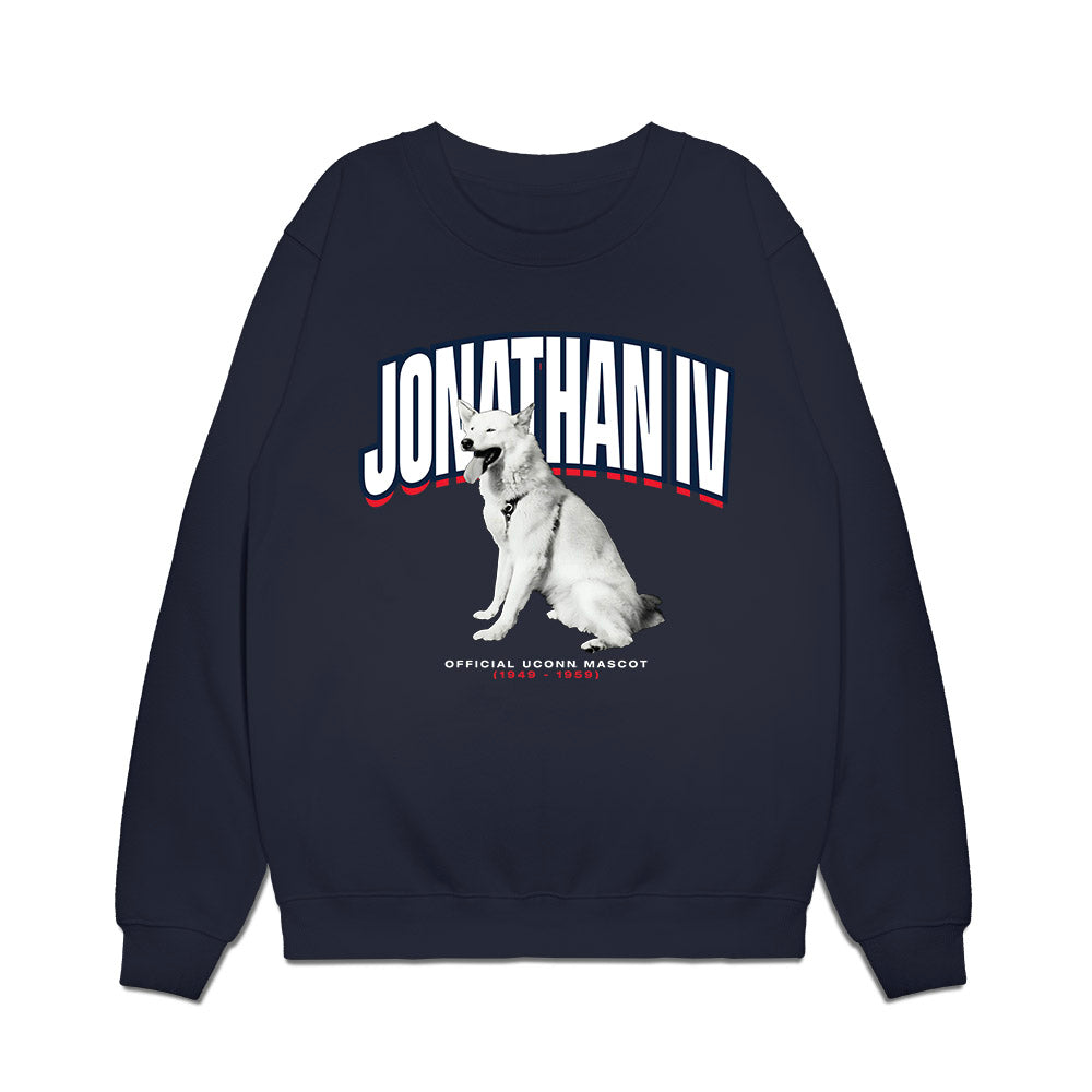UConn - Huskies Mascot : Jonathan IV - Hero Premium Crewneck Sweatshirt-0