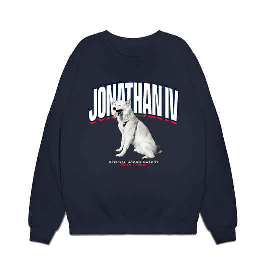 UConn - Huskies Mascot : Jonathan IV - Hero Premium Crewneck Sweatshirt-0