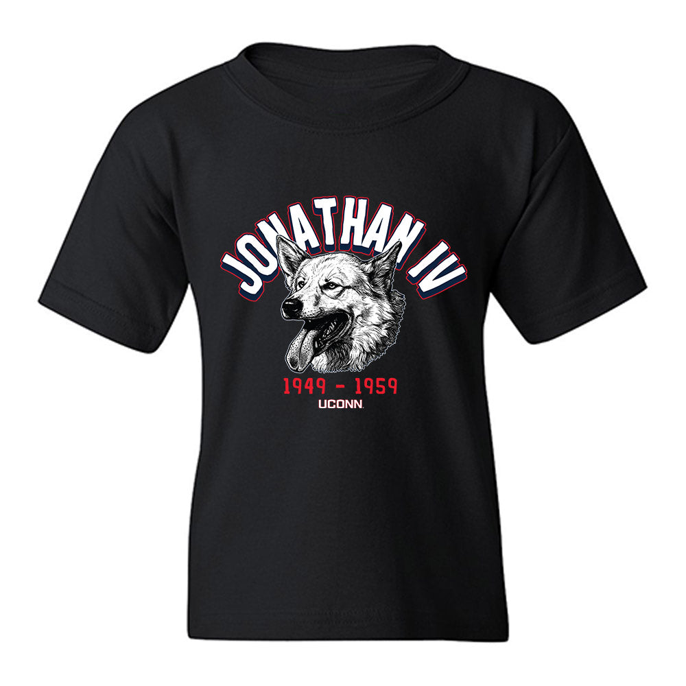 UConn - Huskies Mascot : Jonathan IV - Caricature Youth T-Shirt-0