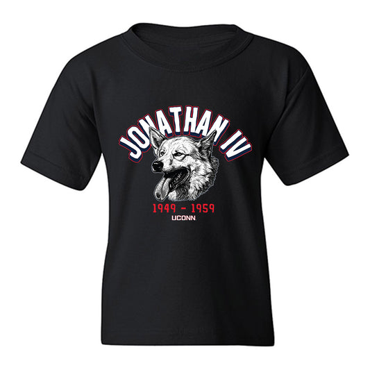 UConn - Huskies Mascot : Jonathan IV - Caricature Youth T-Shirt-0