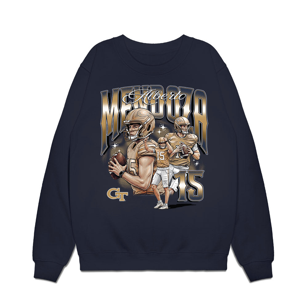 Georgia Tech - NCAA Football : Alberto Mendoza - Collage Premium Crewneck Sweatshirt-0