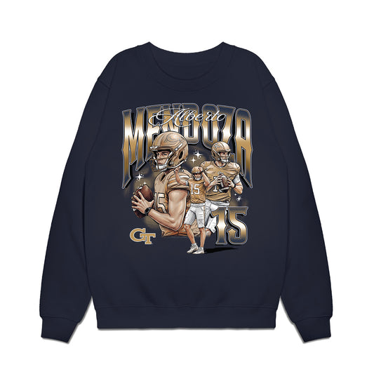 Georgia Tech - NCAA Football : Alberto Mendoza - Collage Premium Crewneck Sweatshirt-0