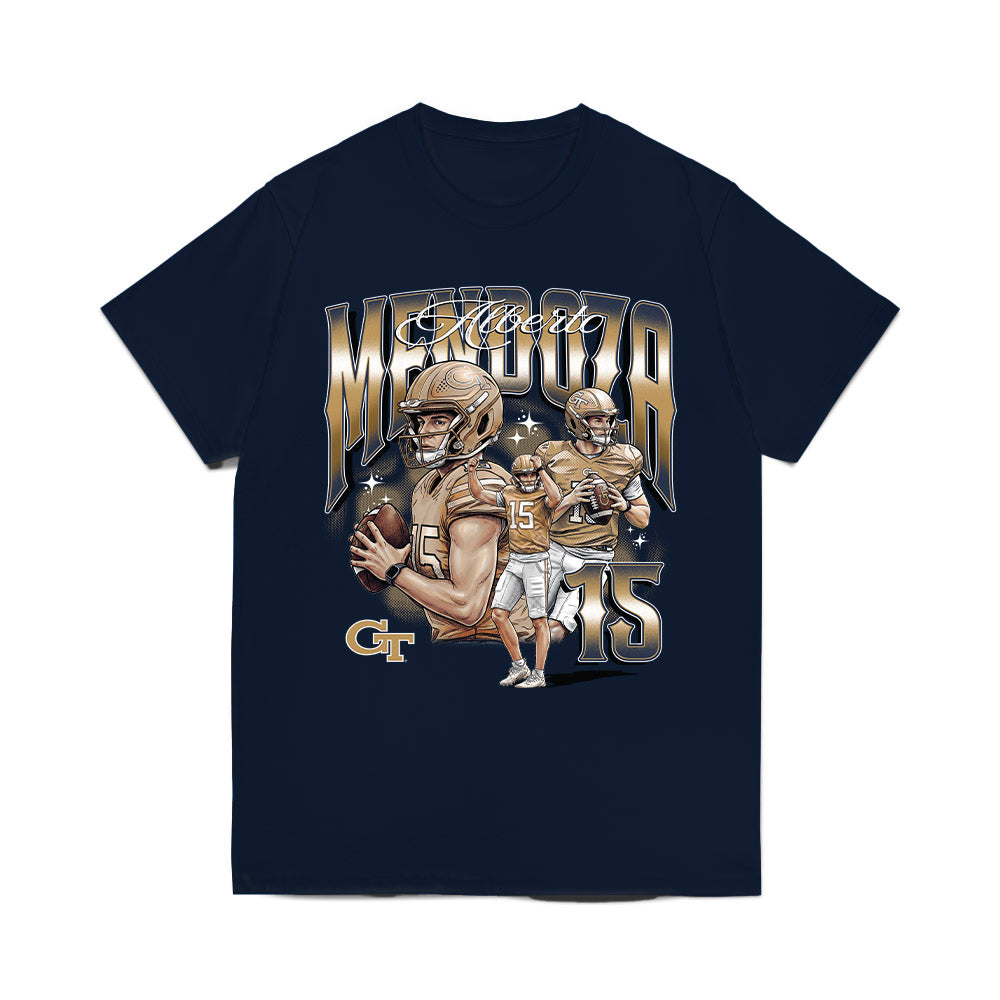 Georgia Tech - NCAA Football : Alberto Mendoza - Collage Comfort Colors T-Shirt-0