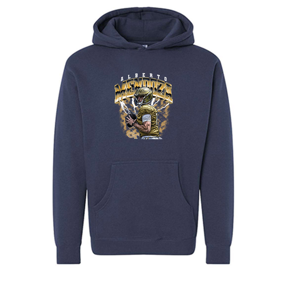 Georgia Tech - NCAA Football : Alberto Mendoza - Collage Hooded Pullover Sweatshirt-0