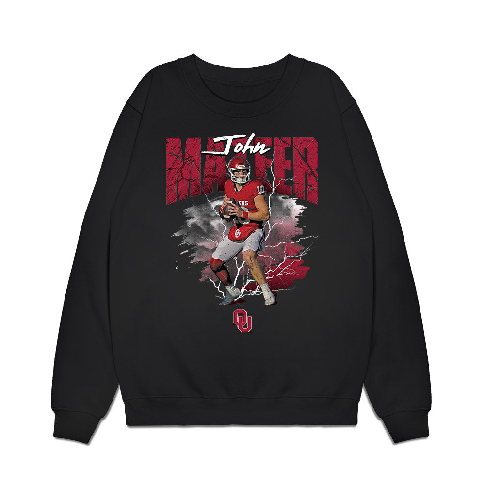Oklahoma - NCAA Football : John Mateer - Collage Premium Crewneck Sweatshirt-0