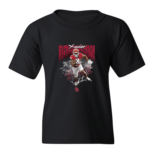 Oklahoma - NCAA Football : Xavier Robinson - Collage Youth T-Shirt-0
