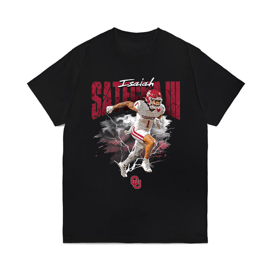 Oklahoma - NCAA Football : Isaiah Sategna III - Collage Comfort Colors T-Shirt-0