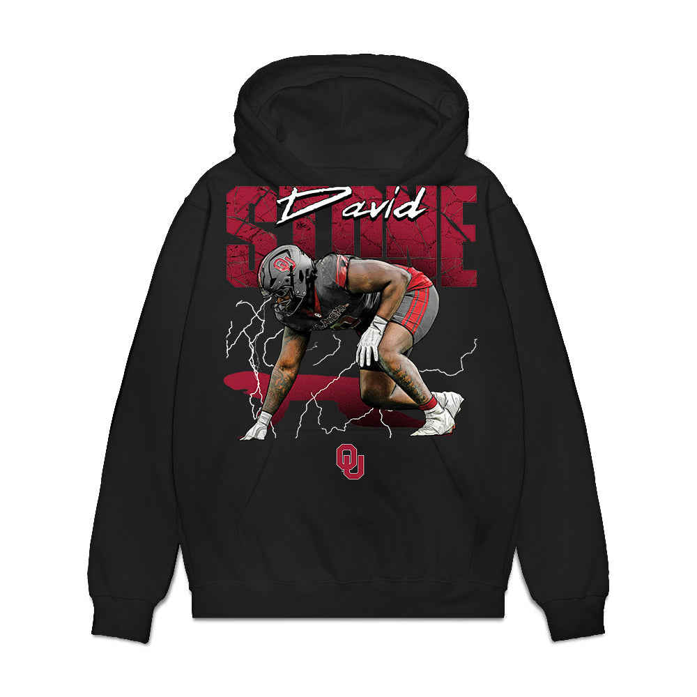 Oklahoma - NCAA Football : David Stone - Collage Premium Hooded Sweatshirt-0