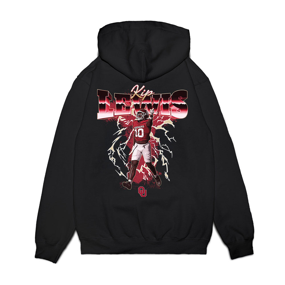 Oklahoma - NCAA Football : Kip Lewis - Collage Premium Hooded Sweatshirt-1