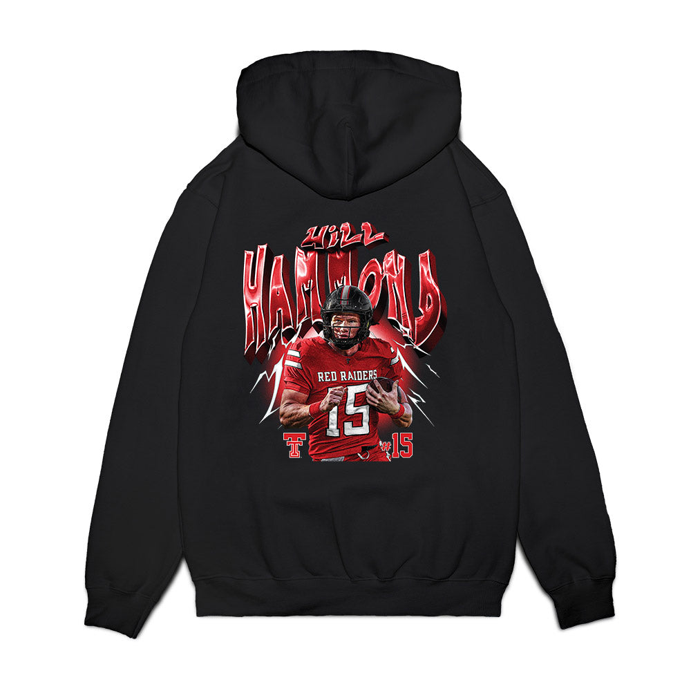 Texas Tech - NCAA Football : Will Hammond - Collage Premium Hooded Sweatshirt-1