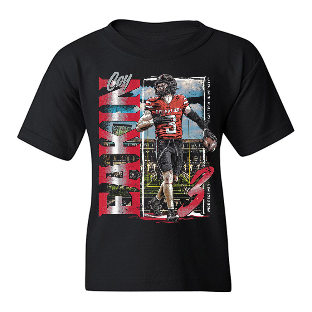 Texas Tech - NCAA Football : Coy Eakin - Collage Youth T-Shirt-0