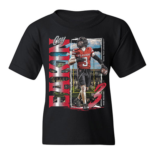 Texas Tech - NCAA Football : Coy Eakin - Collage Youth T-Shirt-0