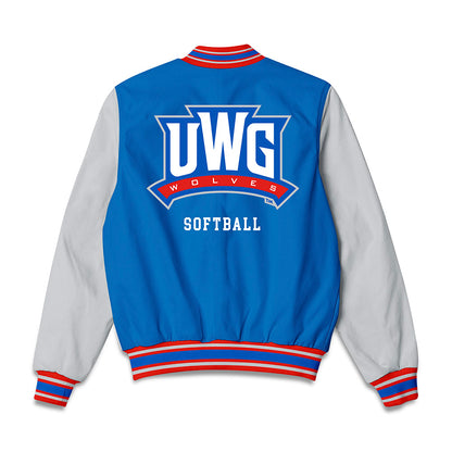 West Georgia - NCAA Softball : Cacie Cutright - Bomber Jacket-1