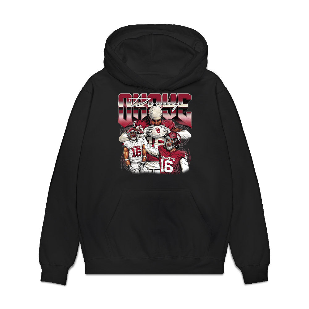 Oklahoma - NCAA Football : Danny Okoye - Collage Premium Hooded Sweatshirt-0