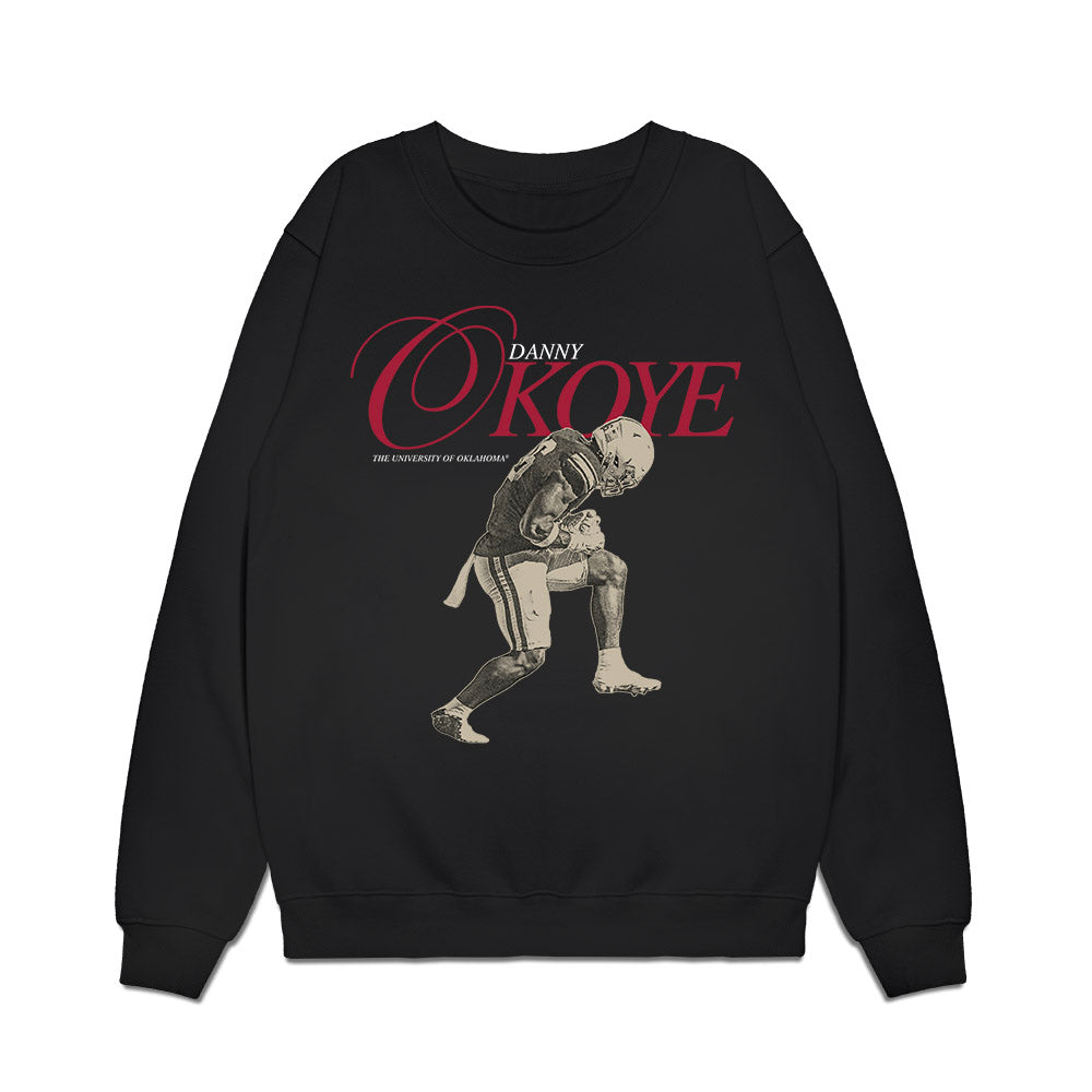 Oklahoma - NCAA Football : Danny Okoye - Legacy Premium Crewneck Sweatshirt-0
