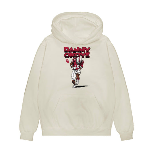 Oklahoma - NCAA Football : Danny Okoye - Caricature Premium Hooded Sweatshirt-0