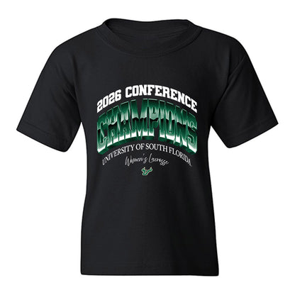 USF - NCAA Womens Lacrosse : 2026 Conference Champions Youth T-Shirt-0