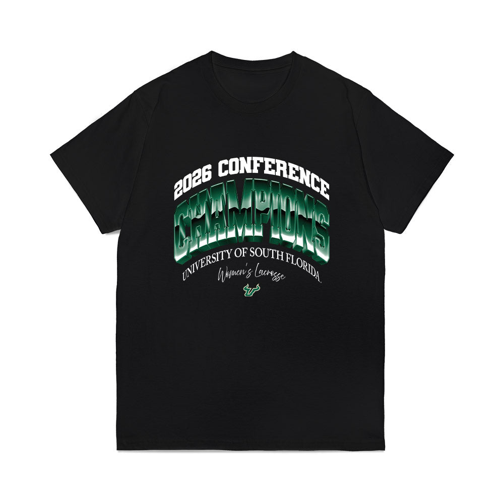 USF - NCAA Womens Lacrosse : 2026 Conference Champions Comfort Colors T-Shirt-0