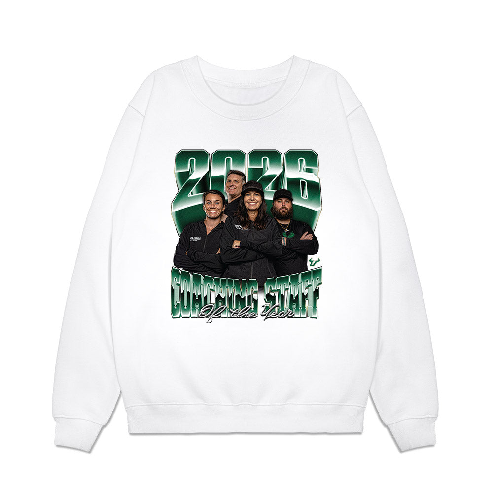 USF - NCAA Womens Lacrosse : 2026 Coaching Staff of the Year Premium Crewneck Sweatshirt-0