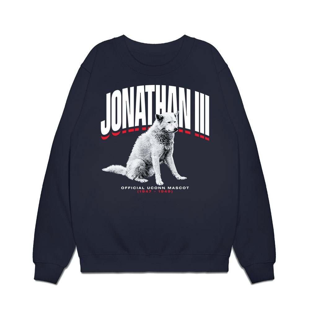 UConn - Huskies Mascot : Jonathan III - Hero Premium Crewneck Sweatshirt-0