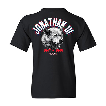 UConn - Huskies Mascot : Jonathan III - Caricature Youth T-Shirt-1