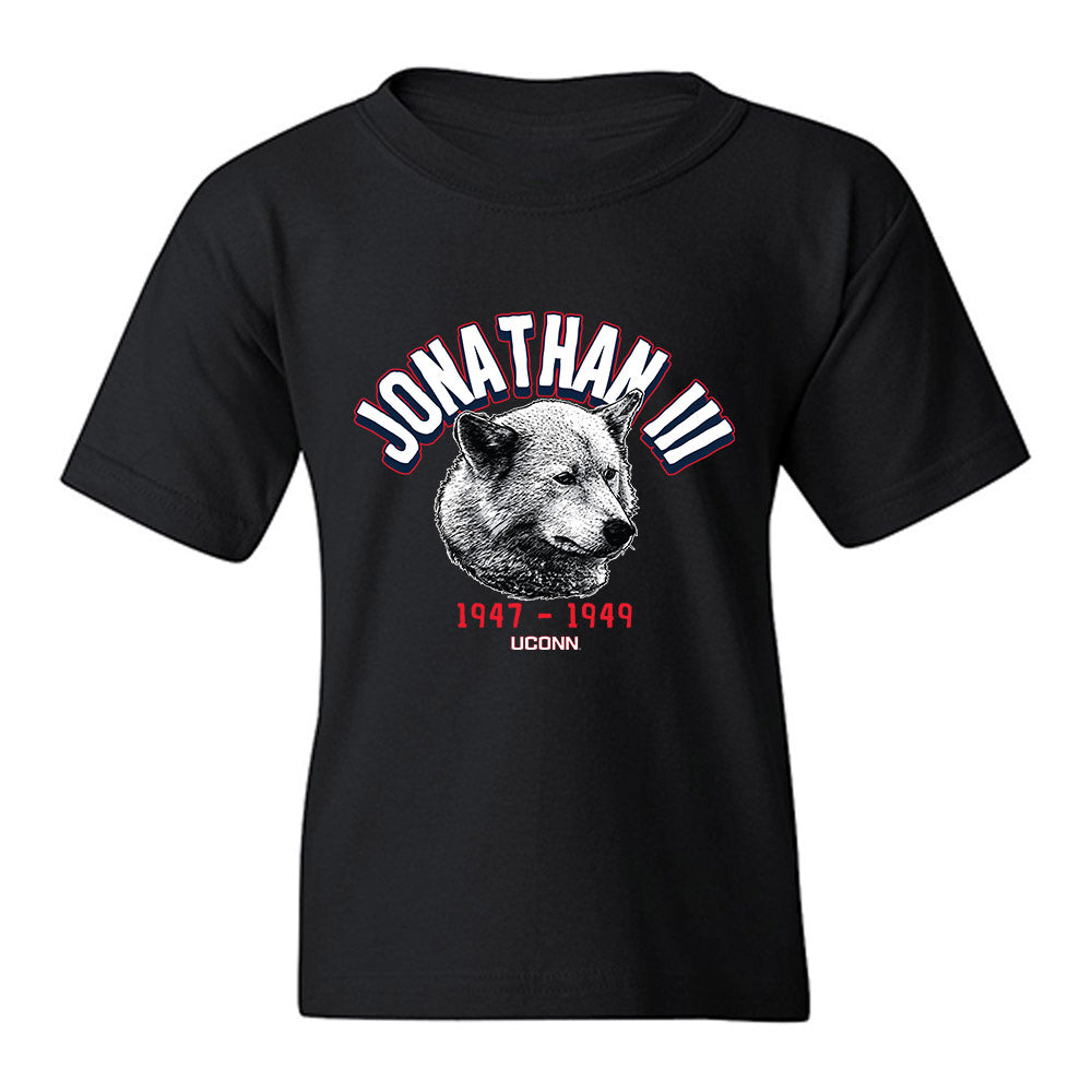UConn - Huskies Mascot : Jonathan III - Caricature Youth T-Shirt-0