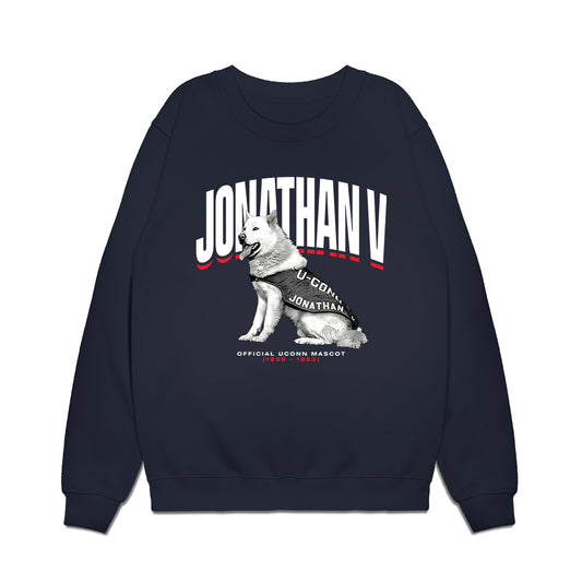 UConn - Huskies Mascot : Jonathan V - Hero Premium Crewneck Sweatshirt-0
