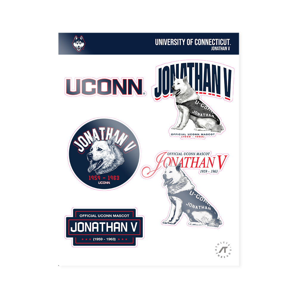 UConn - Huskies Mascot : Jonathan V - Sticker Sheet-0