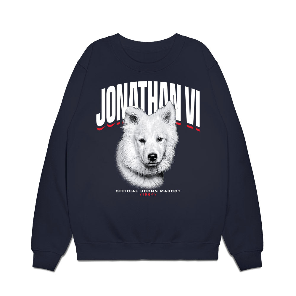 UConn - Huskies Mascot : Jonathan VI - Hero Premium Crewneck Sweatshirt-0