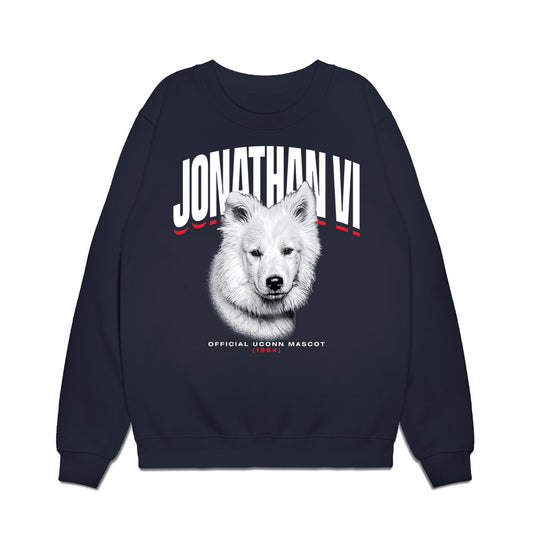 UConn - Huskies Mascot : Jonathan VI - Hero Premium Crewneck Sweatshirt-0