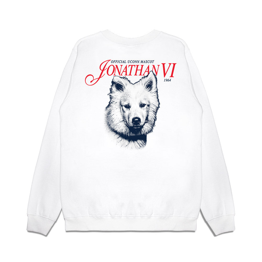 UConn - Huskies Mascot : Jonathan VI - Legacy Premium Crewneck Sweatshirt-1