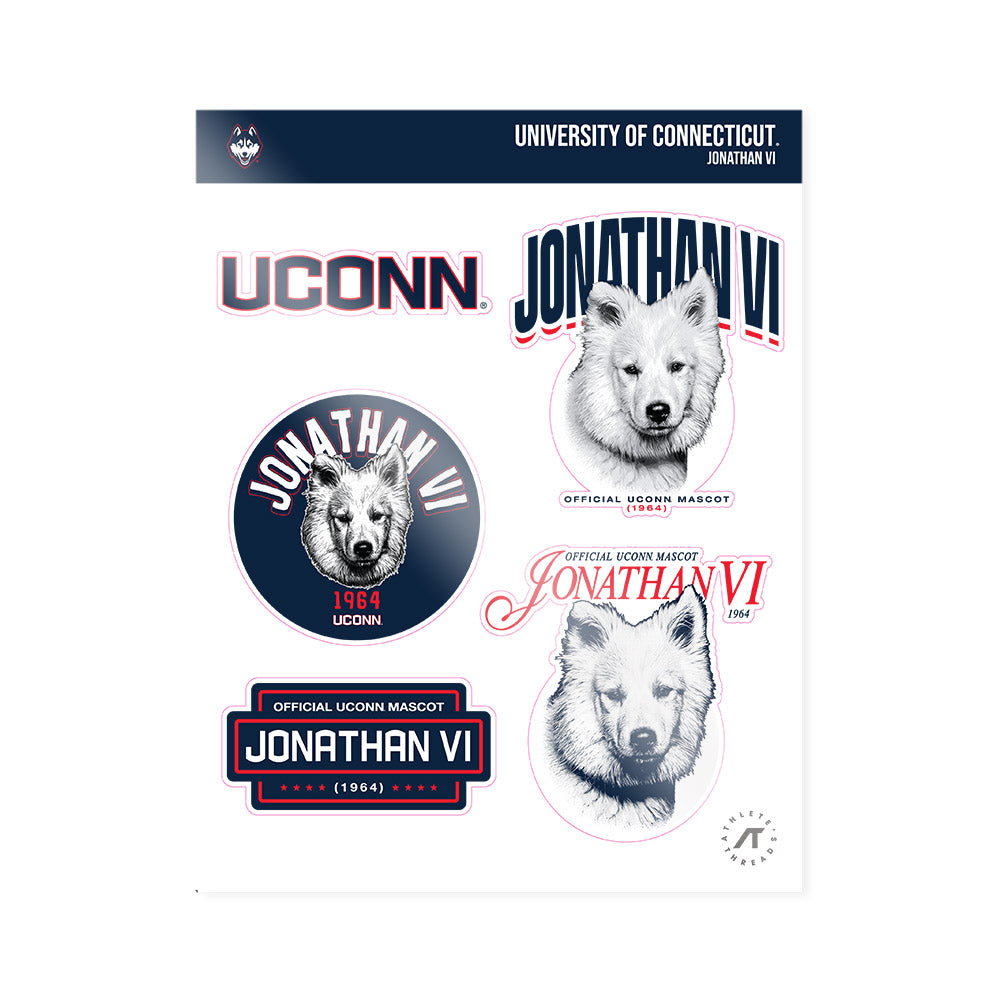 UConn - Huskies Mascot : Jonathan VI - Sticker Sheet-0