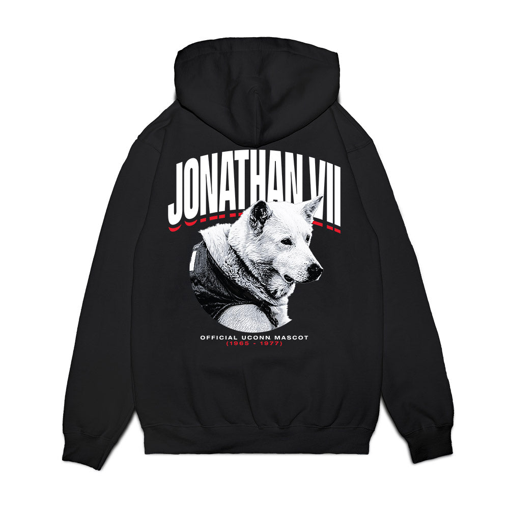 UConn - Huskies Mascot : Jonathan VII - Hero Premium Hooded Sweatshirt-1