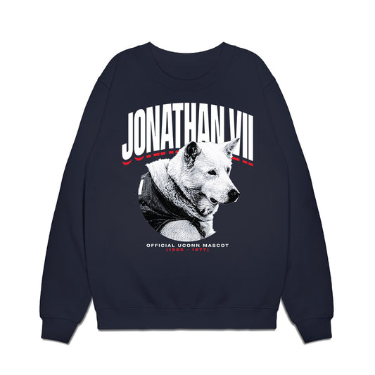 UConn - Huskies Mascot : Jonathan VII - Hero Premium Crewneck Sweatshirt-0