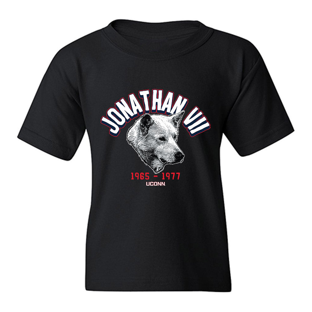 UConn - Huskies Mascot : Jonathan VII - Caricature Youth T-Shirt-0