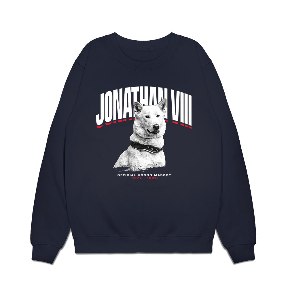 UConn - Huskies Mascot : Jonathan VIII - Hero Premium Crewneck Sweatshirt-0