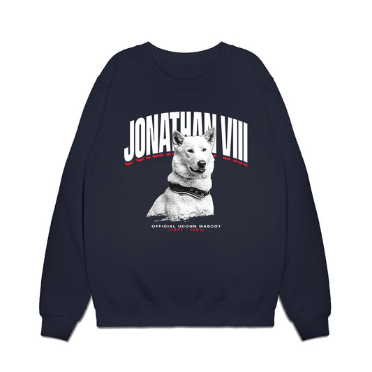 UConn - Huskies Mascot : Jonathan VIII - Hero Premium Crewneck Sweatshirt-0