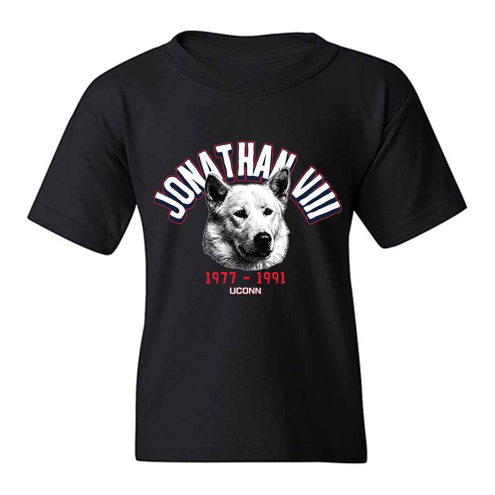 UConn - Huskies Mascot : Jonathan VIII - Caricature Youth T-Shirt-0